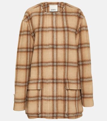 Checked wool blend coat | Isabel Marant