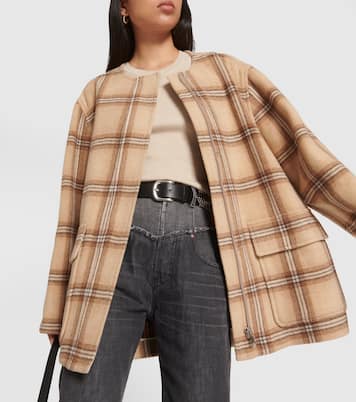 Checked wool blend coat | Isabel Marant
