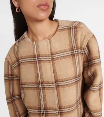 Checked wool blend coat | Isabel Marant