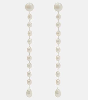 Boucles d'oreilles Passante Medium en argent sterling à perles | Sophie Buhai