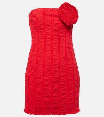 Miniabito in jersey di cotone con applicazione floreale | Blumarine