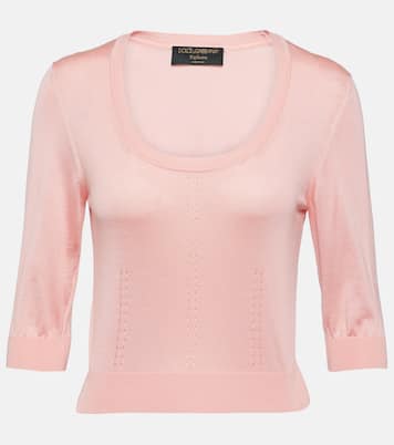 Capri pointelle silk sweater | Dolce&Gabbana