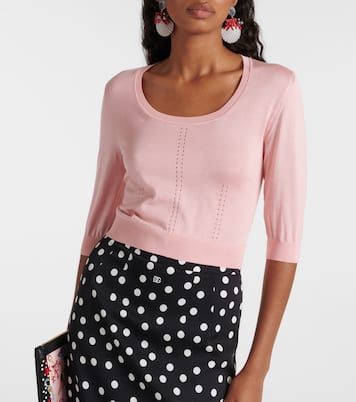 Capri pointelle silk sweater | Dolce&Gabbana