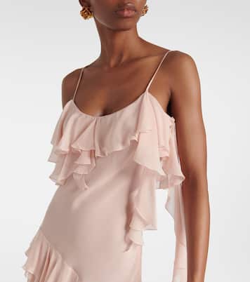Ruffled silk georgette minidress | Blumarine