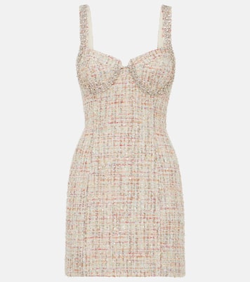 Embellished bouclé minidress | Self-Portrait