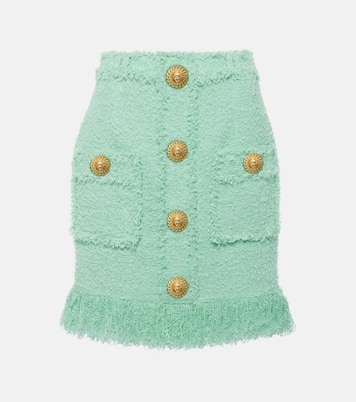 Minifalda de tweed con flecos | Balmain