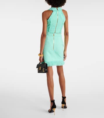 Minifalda de tweed con flecos | Balmain