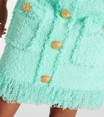 Minifalda de tweed con flecos | Balmain