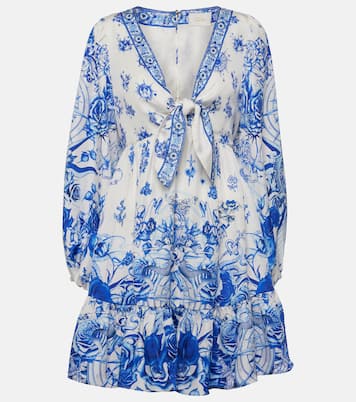 Vestido corto de seda con lazada | Camilla