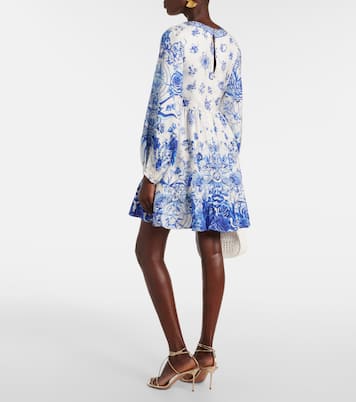 Vestido corto de seda con lazada | Camilla