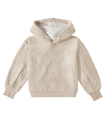 Cardigan in cotone con cappuccio | Chloé Kids