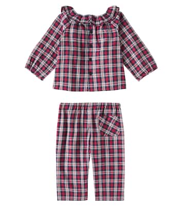 Bebé - pijama Barulina de algodón a cuadros | Bonpoint