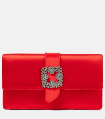 Capri embellished satin clutch | Manolo Blahnik