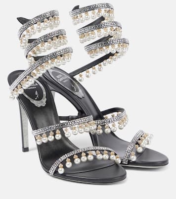 Sandales 85 en satin à ornements | Rene Caovilla