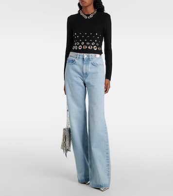 High-rise wide-leg jeans | Rabanne
