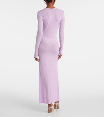 Second Skin embellished jersey maxi dress | Rabanne
