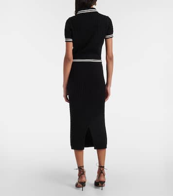 Polo in maglia di cotone a trecce | Alessandra Rich