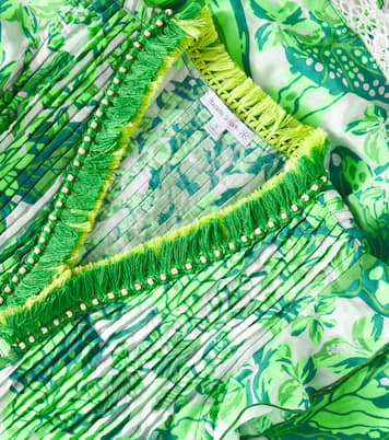 Sasha floral fringed lace-trimmed dress | Poupette St Barth Kids