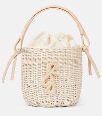 Iza rattan-trimmed wicker basket bag | Ruslan Baginskiy