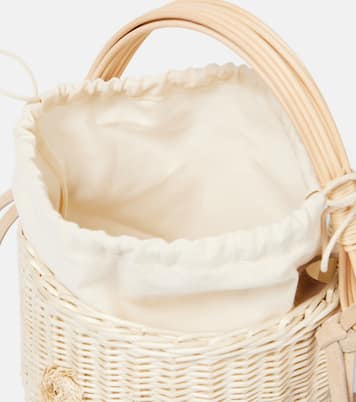 Iza rattan-trimmed wicker basket bag | Ruslan Baginskiy