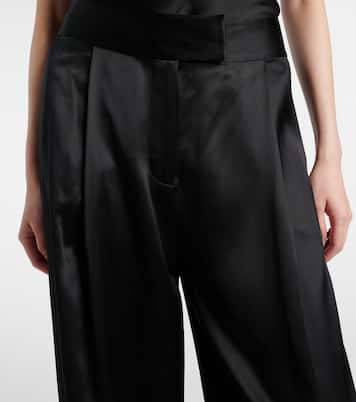 Weite High-Rise-Hose aus Seide | The Sei