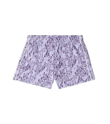 Leopard-print cotton jersey shorts | Mini Rodini