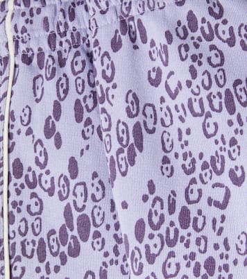 Leopard-print cotton jersey shorts | Mini Rodini