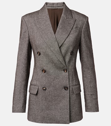Wool and linen-blend blazer | Brunello Cucinelli