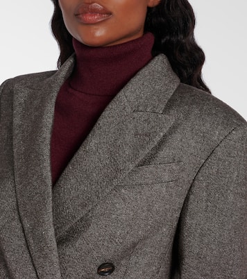 Wool and linen-blend blazer | Brunello Cucinelli