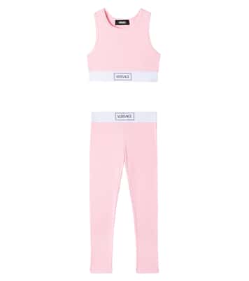 Set aus Cropped-Top und Leggings aus Jersey | Versace Kids