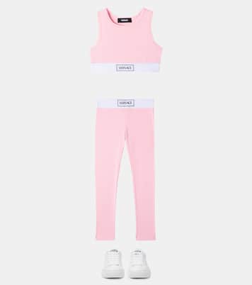 Set aus Cropped-Top und Leggings aus Jersey | Versace Kids