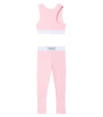 Set aus Cropped-Top und Leggings aus Jersey | Versace Kids