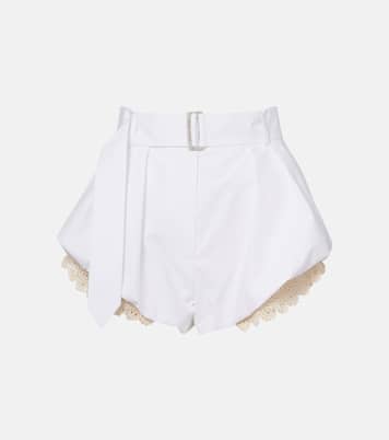 Shorts in misto cotone con lavorazione crochet | Magda Butrym