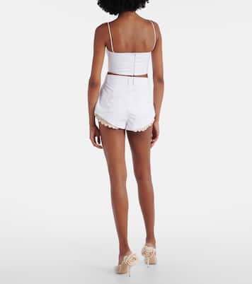 Shorts in misto cotone con lavorazione crochet | Magda Butrym