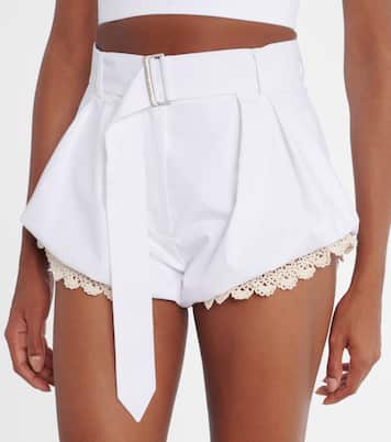 Shorts in misto cotone con lavorazione crochet | Magda Butrym
