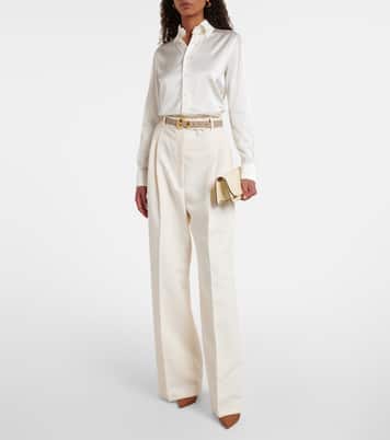 Cameron silk-blend charmeuse shirt | Ralph Lauren Collection