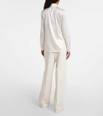 Cameron silk-blend charmeuse shirt | Ralph Lauren Collection