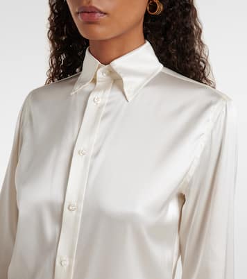 Cameron silk-blend charmeuse shirt | Ralph Lauren Collection