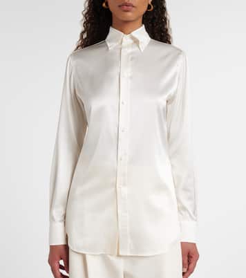 Cameron silk-blend charmeuse shirt | Ralph Lauren Collection