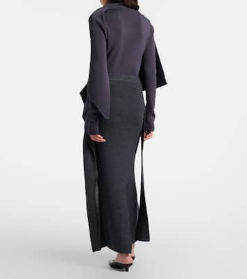 Tier wool maxi skirt | Entire Studios