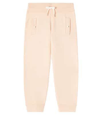 Logo cotton and wool sweatpants | Chloé Kids