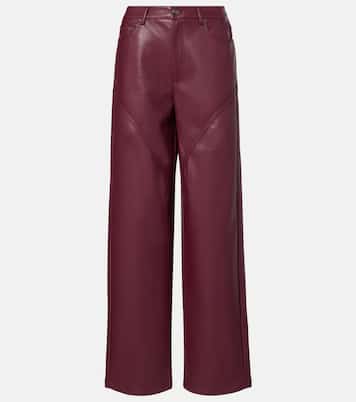 Mid-rise faux leather wide-leg pants | Rotate