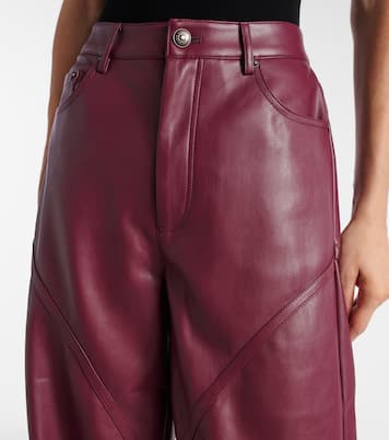 Mid-rise faux leather wide-leg pants | Rotate