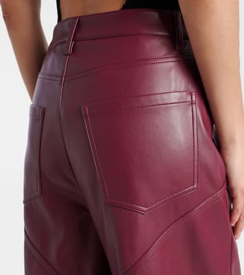 Mid-rise faux leather wide-leg pants | Rotate