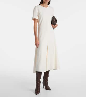 Robe midi en laine mélangée | Brunello Cucinelli