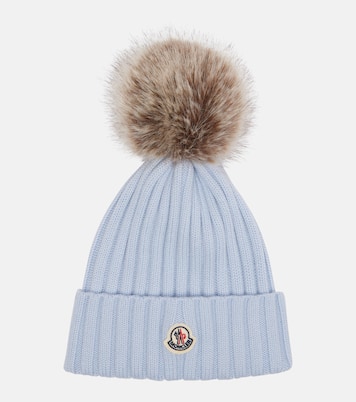 Ribbed-knit virgin wool beanie  | Moncler