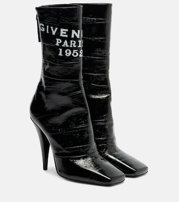 Sliced Square patent leather ankle boots | Givenchy