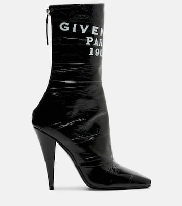 Sliced Square patent leather ankle boots | Givenchy