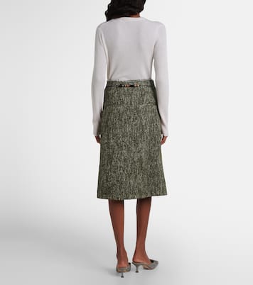 Herringbone midi skirt | Xu Zhi