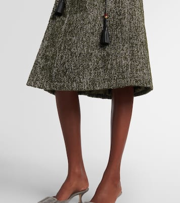 Herringbone midi skirt | Xu Zhi
